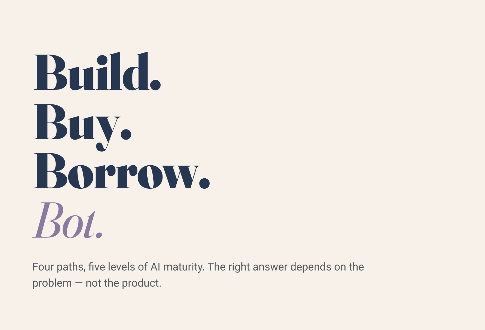 AI Solution Decision Framework